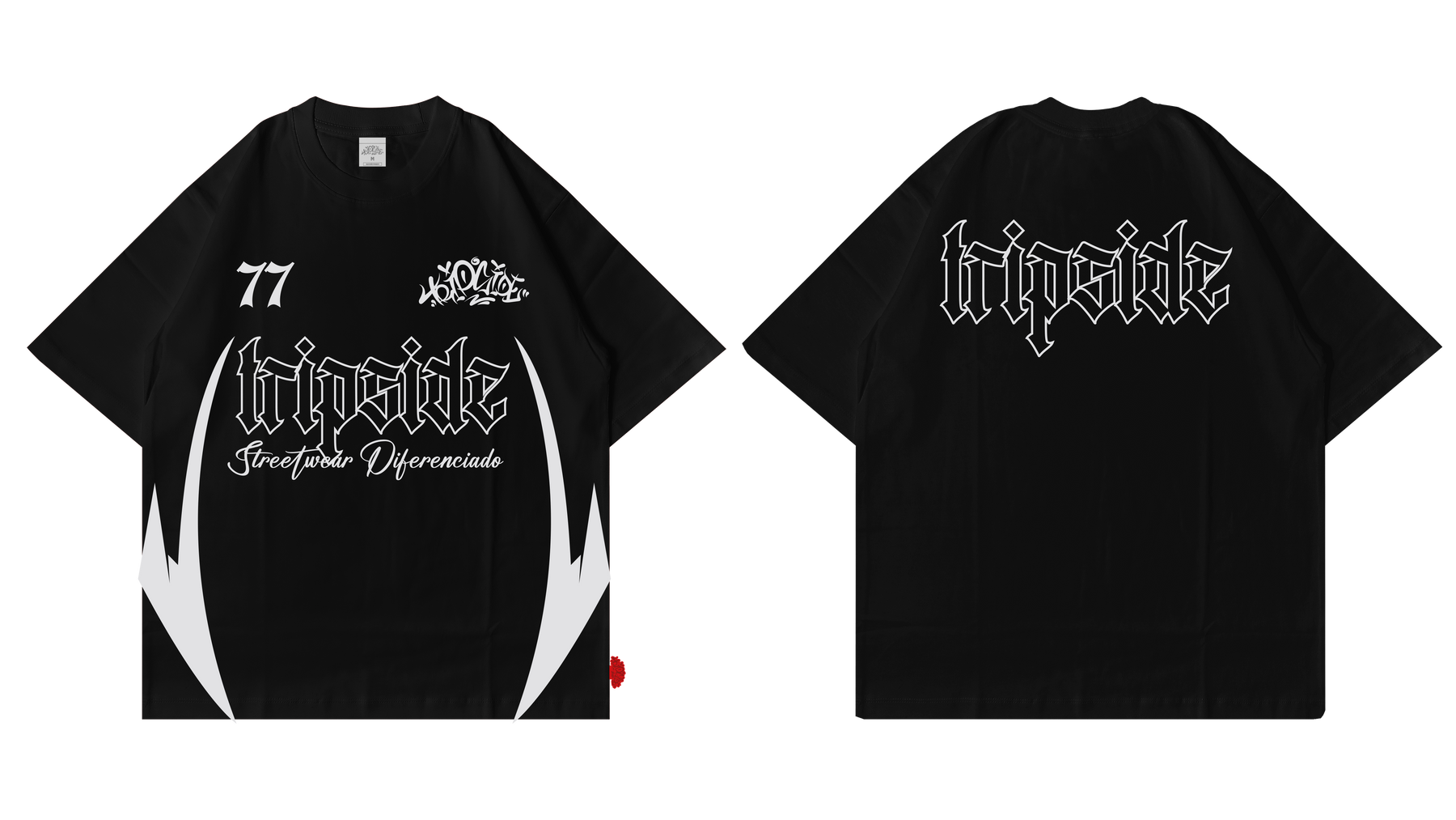 Camiseta Over Trip Side XG (Algodão Pesado)