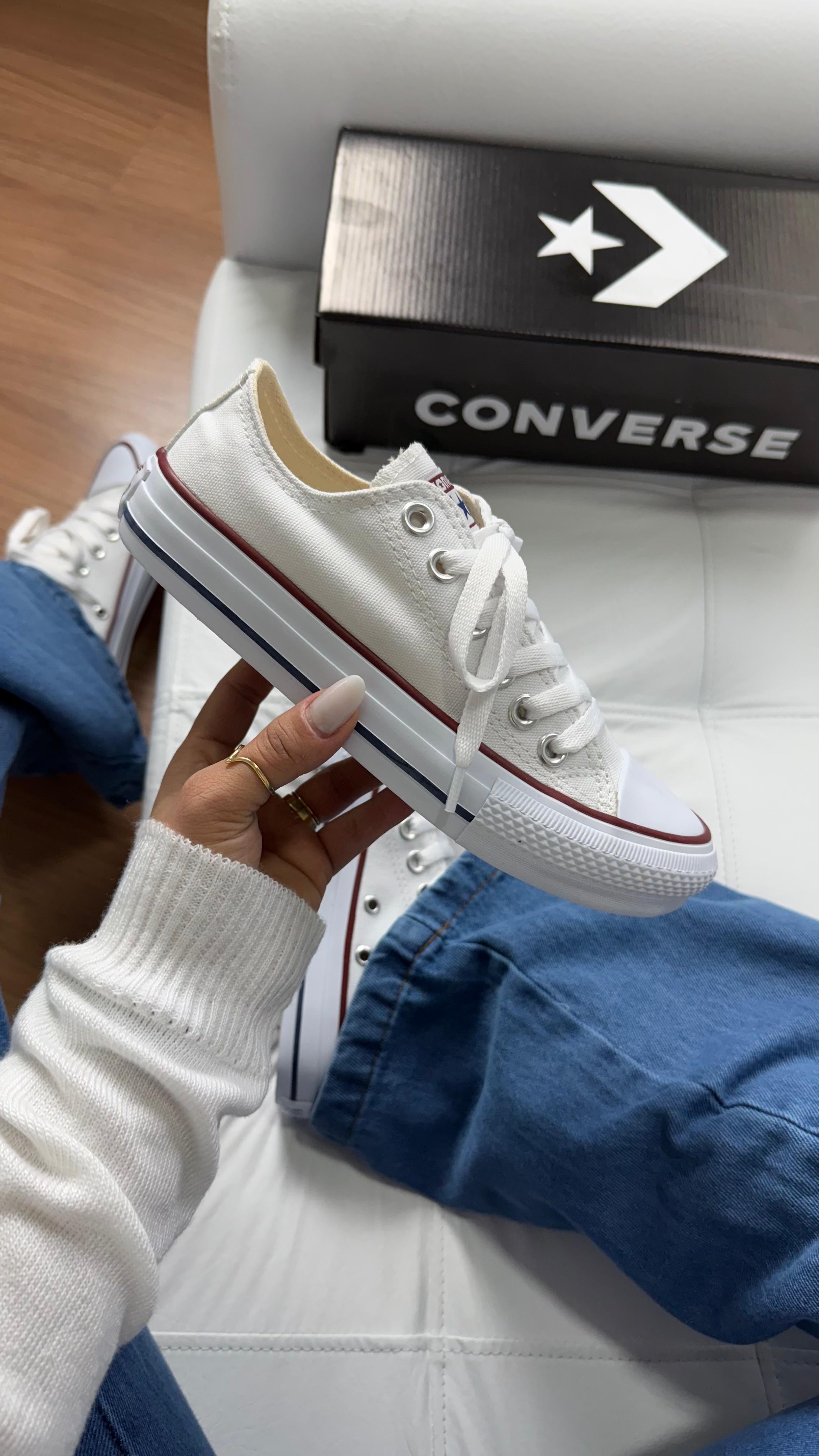 All star lona Branco