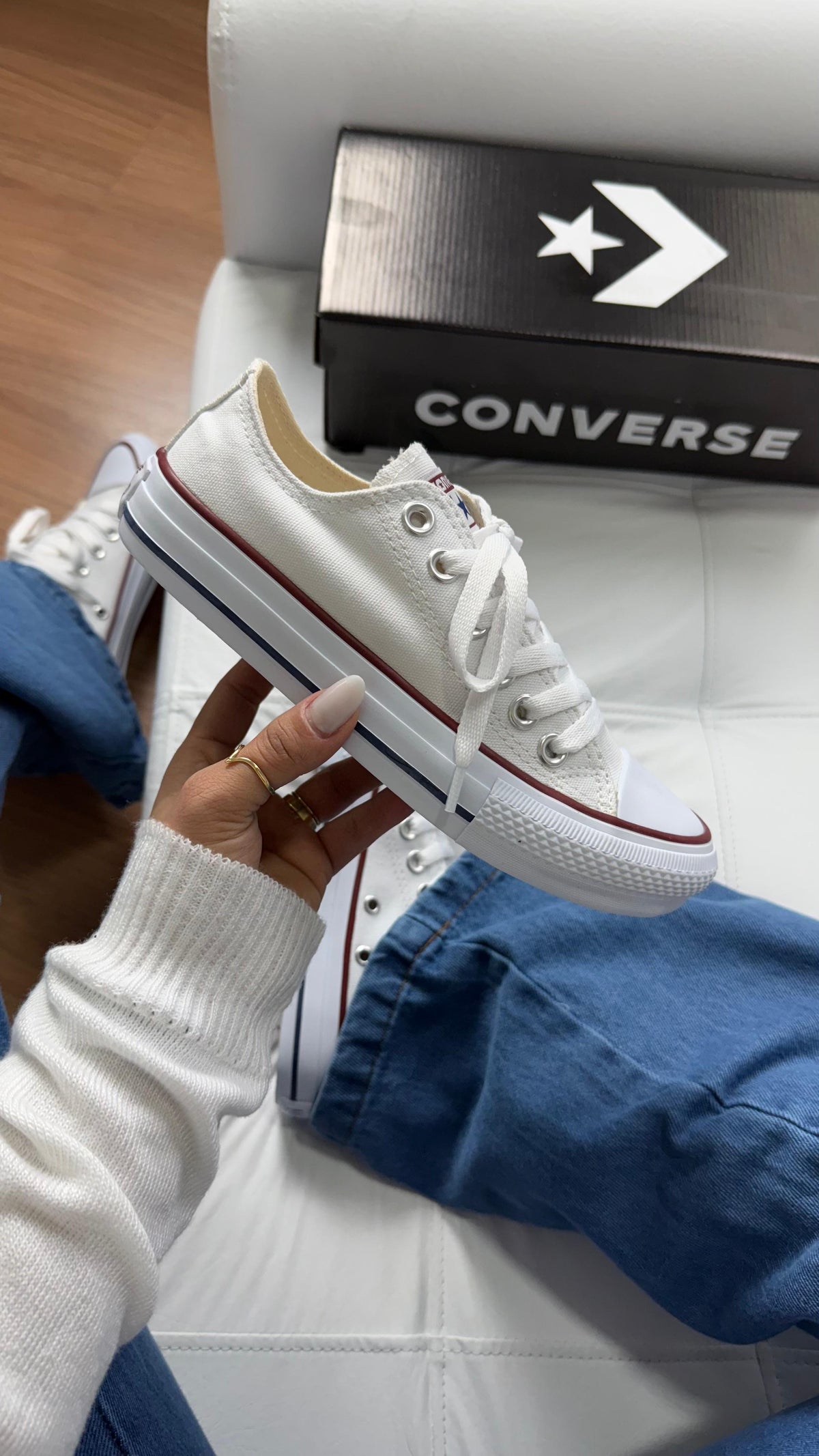 All star lona Branco