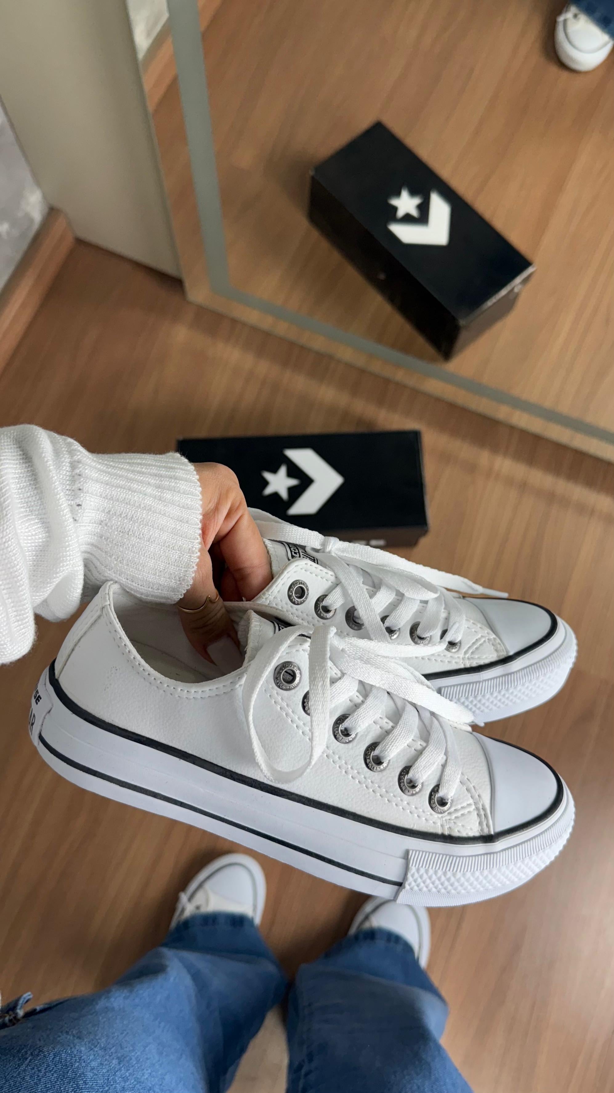 All star couro branco