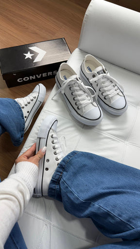 All star couro branco