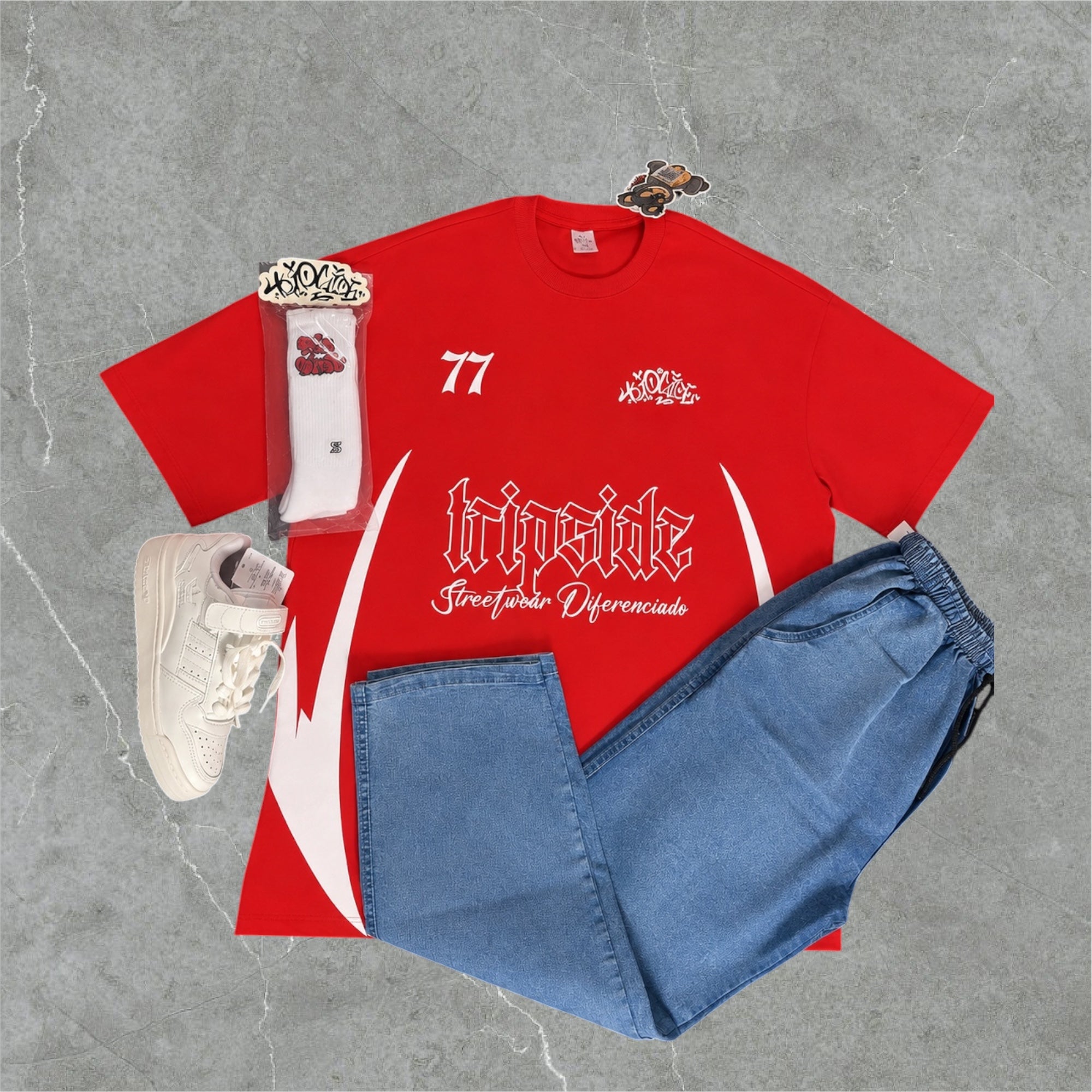 Camiseta Over Trip Side GG (Algodão pesado)