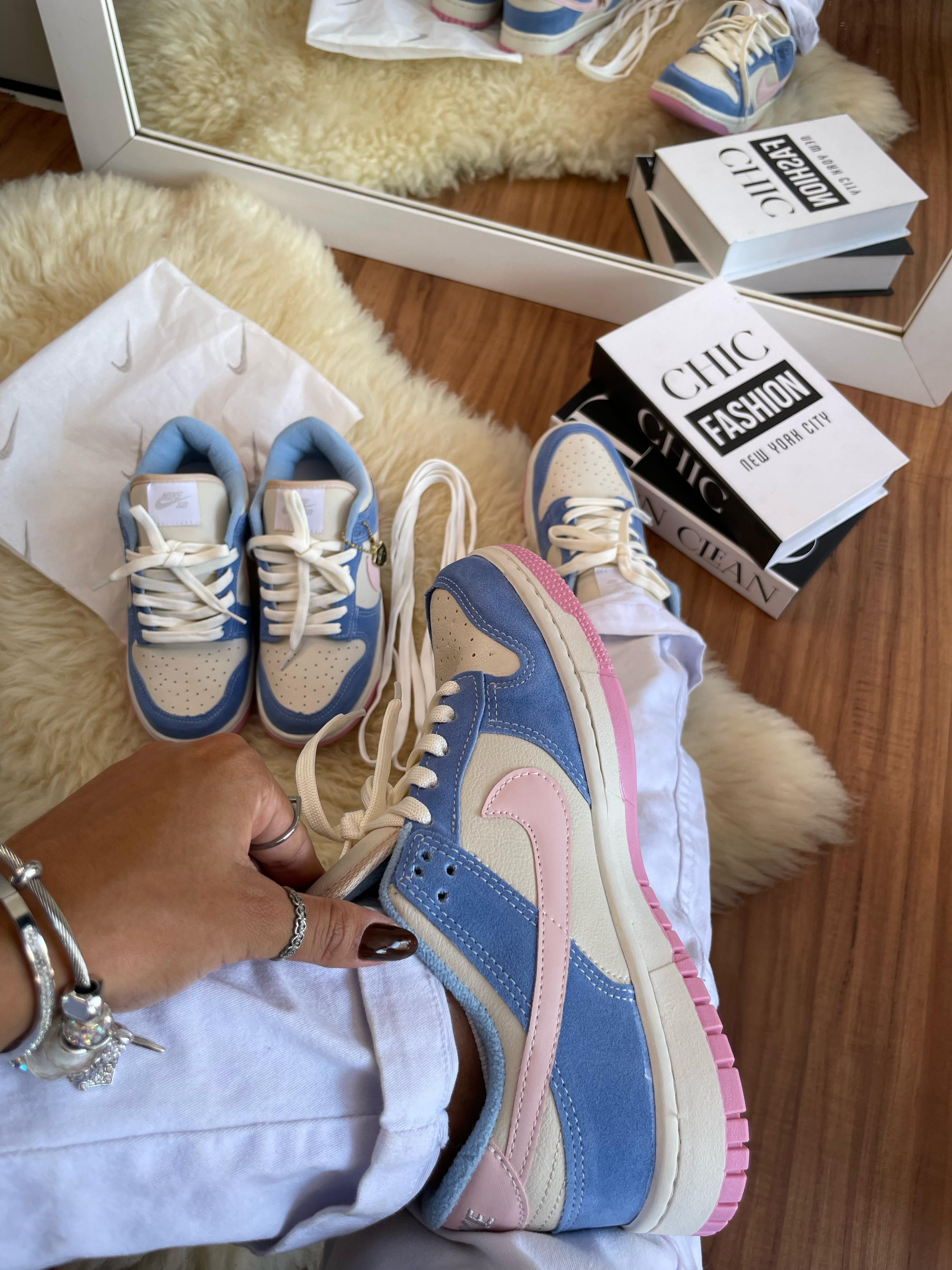 Nike Dunk Low - azul/rosa