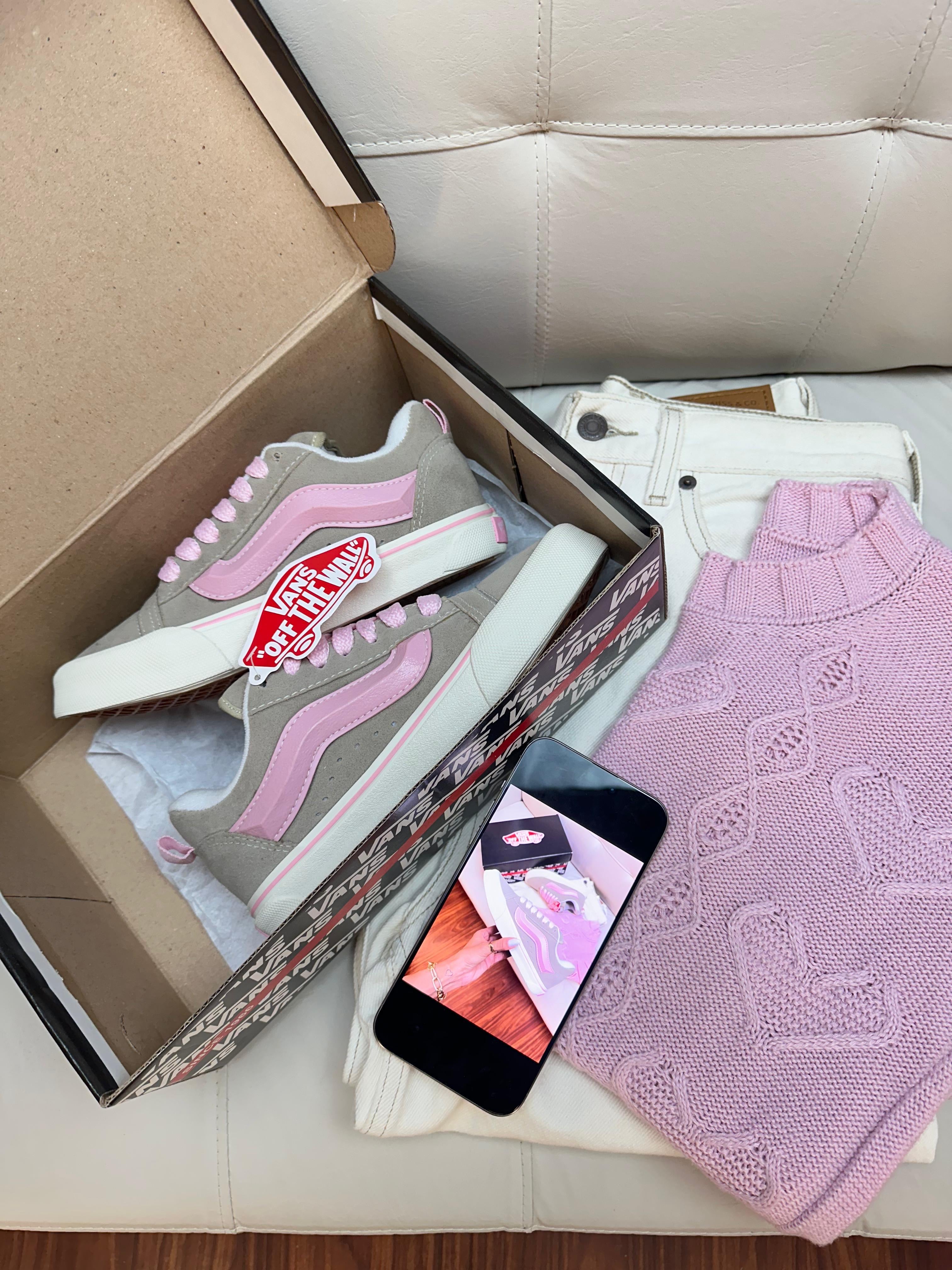 Vans Knu - Cinza e rosa