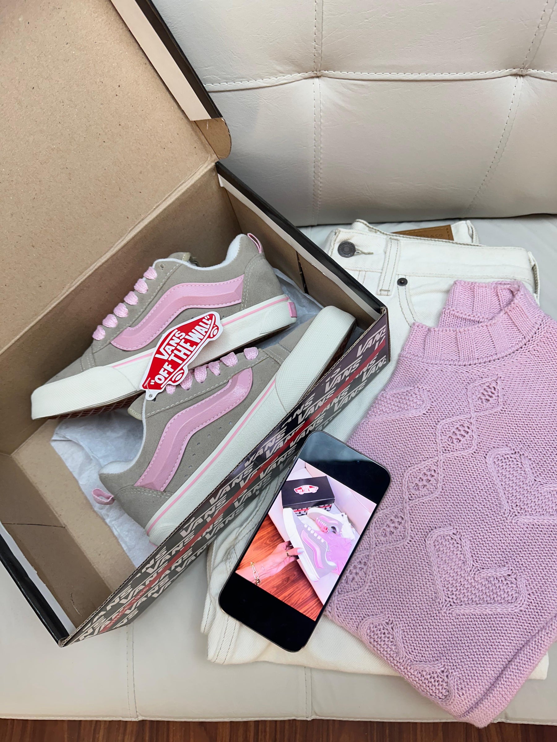 Vans Knu - Cinza e rosa