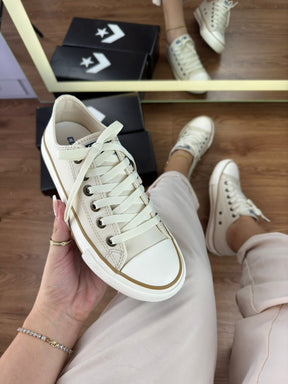All star couro areia