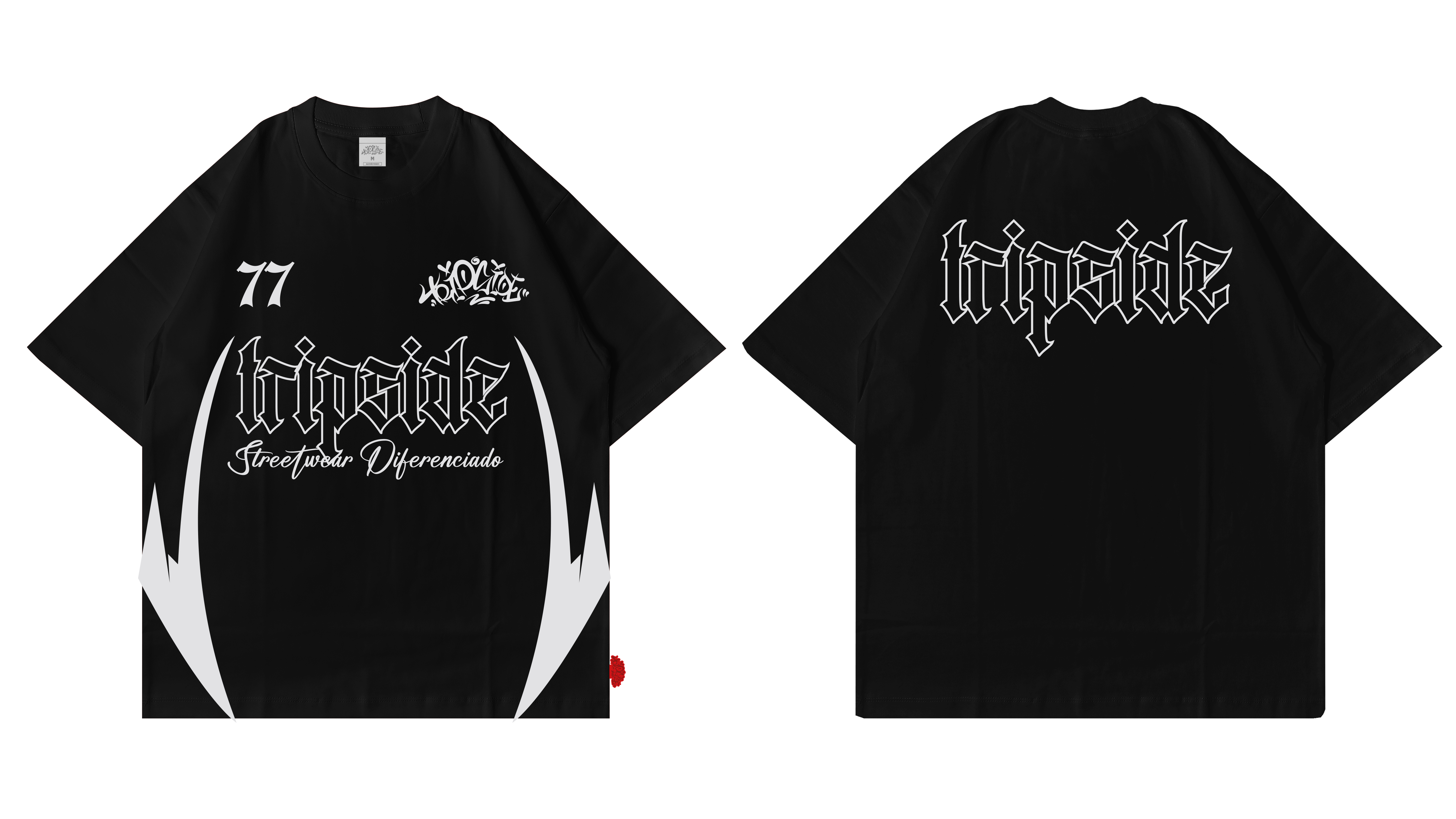 Camiseta Over Trip Side XG (Algodão Pesado)