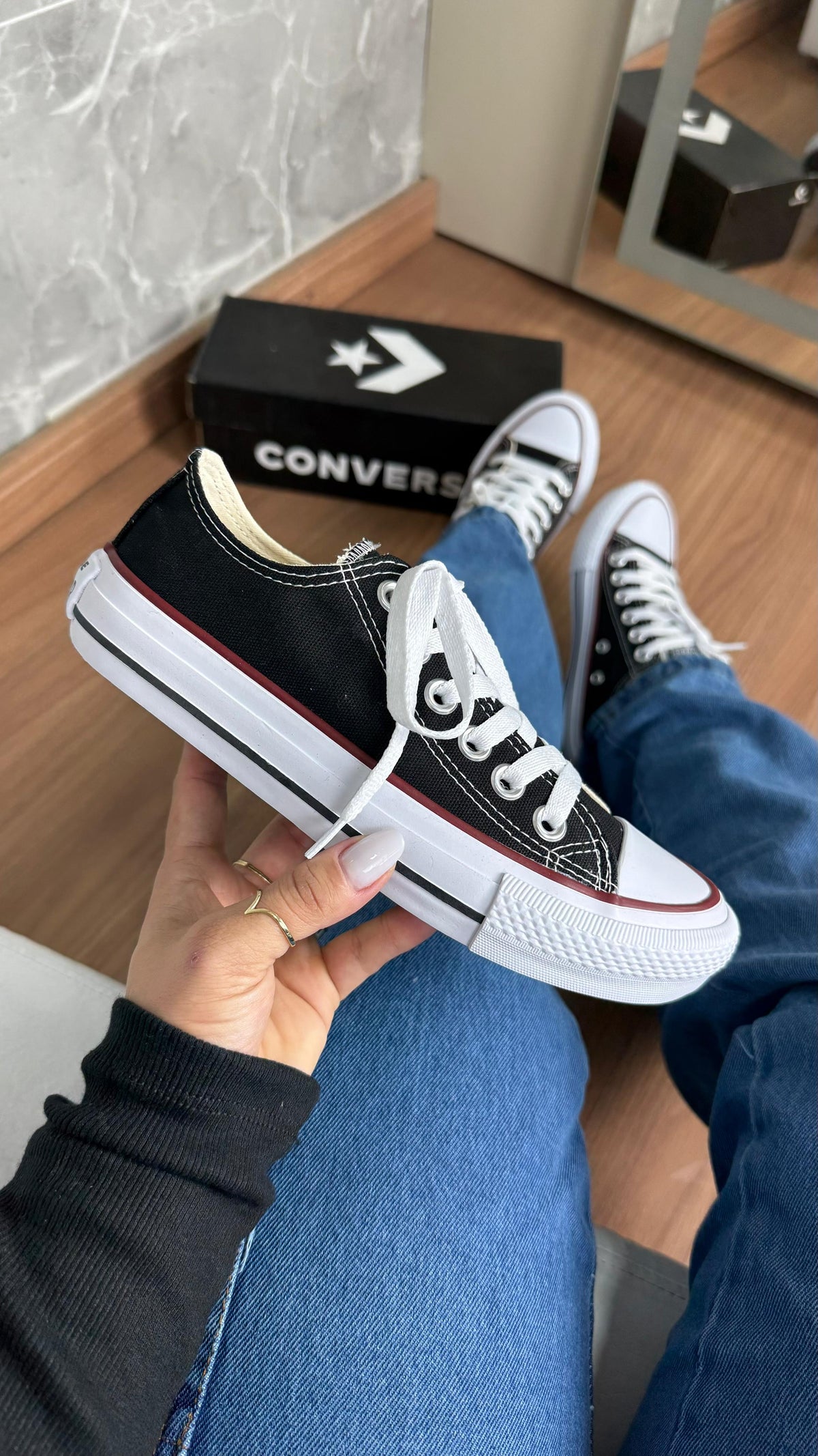 All star lona preto