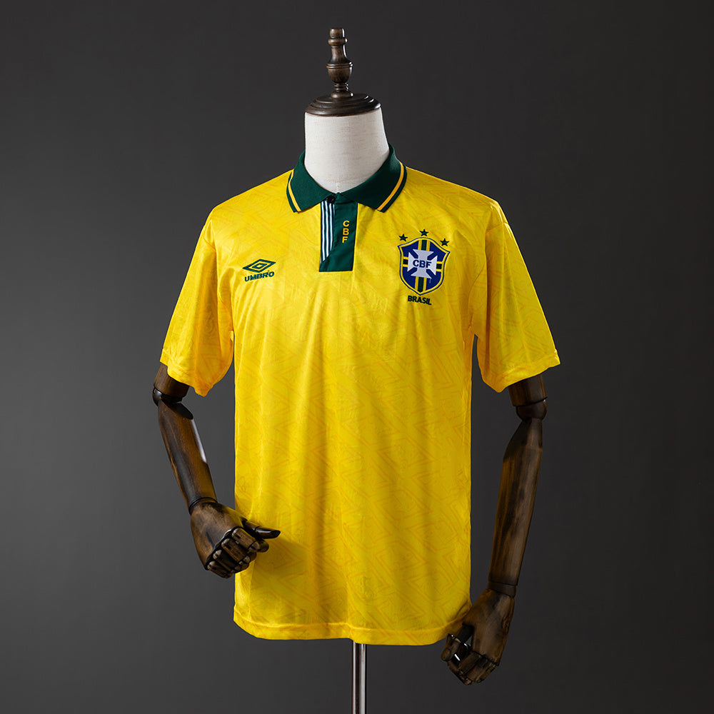 Camisa Retrô Brasil Masculina Tailandesa - 91/93